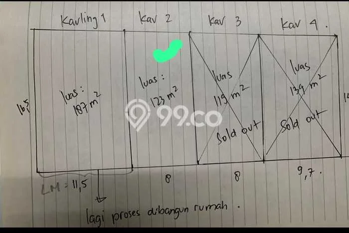 Kavling Tanah di Regol Dijual Luas 123m2 Legalitas SHM Kavling Tanah di Regol Dijual Luas 123m2 Legalitas SHM