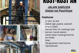 Investasi Kost di Andir Spesifikasi 16 KT & 16 KM Investasi Kost di Andir Spesifikasi 16 KT & 16 KM