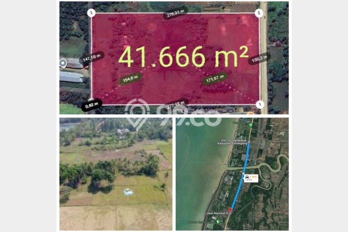 Tanah di Pagelaran, Pandeglang Luas 41666m2 Dijual Segera Tanah di Pagelaran, Pandeglang Luas 41666m2 Dijual Segera