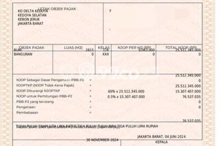 Tanah Kavling Dijual di Jakarta Barat dengan Spesifikasi 2815m2 Tanah Kavling Dijual di Jakarta Barat dengan Spesifikasi 2815m2