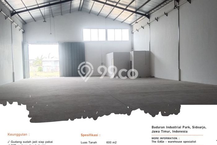 Gudang Bagus LT 540m2 LB 510m2 Dijual di Buduran Sidoarjo Gudang Bagus LT 540m2 LB 510m2 Dijual di Buduran Sidoarjo