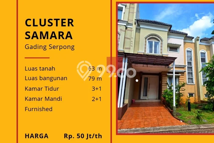 Rumah sewa siap pakai 3 Kamar Tidur di gading serpong samara village, Tangerang Rumah sewa siap pakai 3 Kamar Tidur di gading serpong samara village, Tangerang