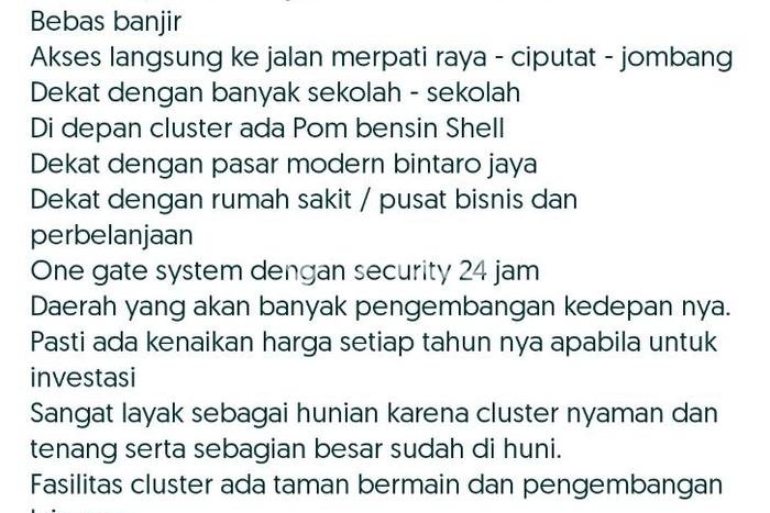 Tanah Dijual Lokasi Strategis di Tangerang Selatan dengan Luas 105m2 Tanah Dijual Lokasi Strategis di Tangerang Selatan dengan Luas 105m2