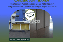 Unit Ruko Dijual di Pancoran Mas Depok Luas Tanah 185m2, Luas Bangunan 400m2 Unit Ruko Dijual di Pancoran Mas Depok Luas Tanah 185m2, Luas Bangunan 400m2