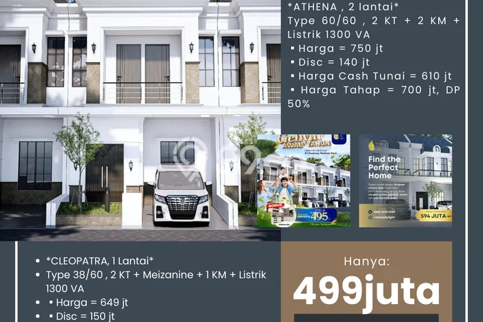 Rumah Minimalis LB/LT 38m2/60m2 Dijual di Cihanjuang, Bandung Rumah Minimalis LB/LT 38m2/60m2 Dijual di Cihanjuang, Bandung