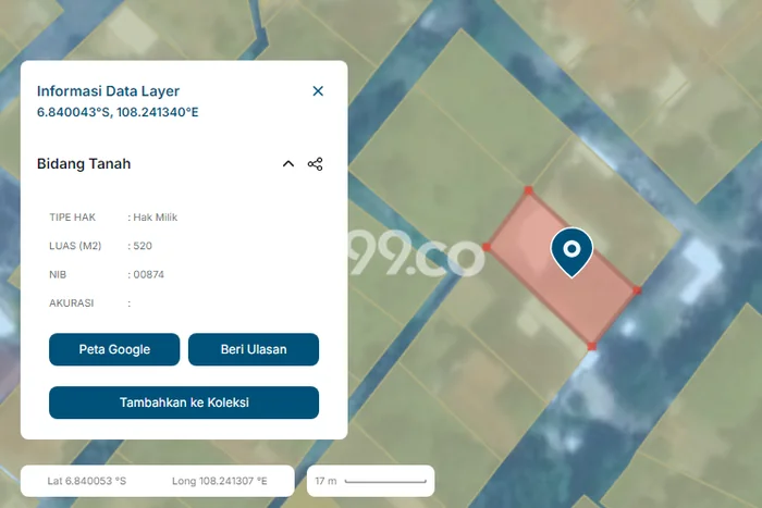 Dijual Tanah di Majalengka, Luas 520m2 SHM Dijual Tanah di Majalengka, Luas 520m2 SHM