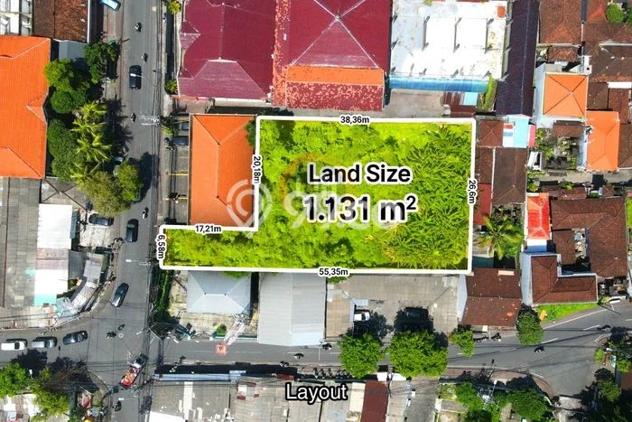 Untuk Disewa Tanah di Kuta Luas 1131m2 - Untuk Disewa Tanah di Kuta Luas 1131m2 -