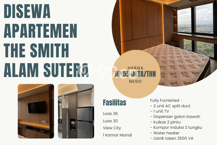 Apartemen Sewa 0 Kamar Murah Siap Huni di Tangerang, Luas 36m2 Apartemen Sewa 0 Kamar Murah Siap Huni di Tangerang, Luas 36m2