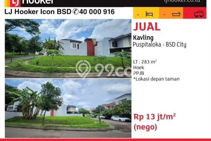 Tanah Kavling Dijual di Tangerang dengan Spesifikasi 283m2 Tanah Kavling Dijual di Tangerang dengan Spesifikasi 283m2