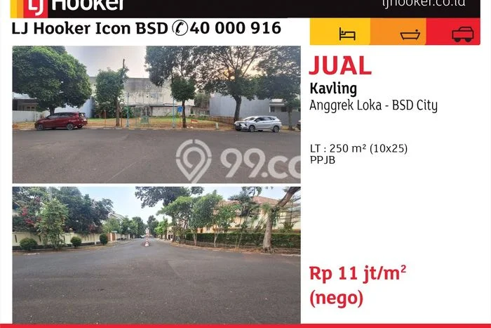 Tanah Dijual Area Strategis di BSD Anggrek Loka Tangerang 250m2 Tanah Dijual Area Strategis di BSD Anggrek Loka Tangerang 250m2