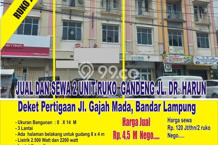 Unit Ruko Strategis di Tanjung Karang Pusat, Bandar Lampung Potensi Bisnis Besar Unit Ruko Strategis di Tanjung Karang Pusat, Bandar Lampung Potensi Bisnis Besar