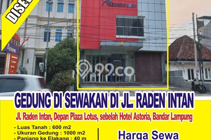 Unit Kantor disewakan di Tanjung Karang Pusat Bandar Lampung dengan LT 600m2 / LB 1000m2 Unit Kantor disewakan di Tanjung Karang Pusat Bandar Lampung dengan LT 600m2 / LB 1000m2