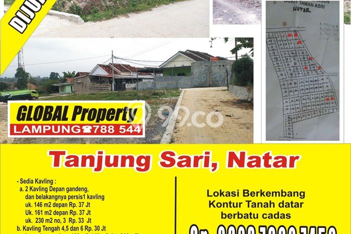 Dijual Tanah di Natar, Luas 230m², Kawasan Nyaman, Kontur Rata Dijual Tanah di Natar, Luas 230m², Kawasan Nyaman, Kontur Rata