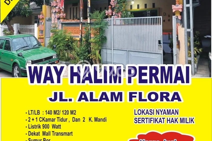 Rumah Modern LT 140m² Terawat di Kompleks Cluster Way Halim, Bandar Lampung Rumah Modern LT 140m² Terawat di Kompleks Cluster Way Halim, Bandar Lampung