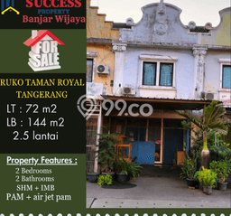 Dijual! Ruko di Taman Royal Tangerang LT 72m2 / LB 144m2 Kawasan Strategis Dijual! Ruko di Taman Royal Tangerang LT 72m2 / LB 144m2 Kawasan Strategis