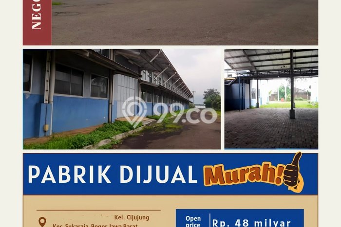 Lokasi Strategis! Dijual Gudang Bisnis di Sukaraja, Bogor Kondisi Baik Lokasi Strategis! Dijual Gudang Bisnis di Sukaraja, Bogor Kondisi Baik
