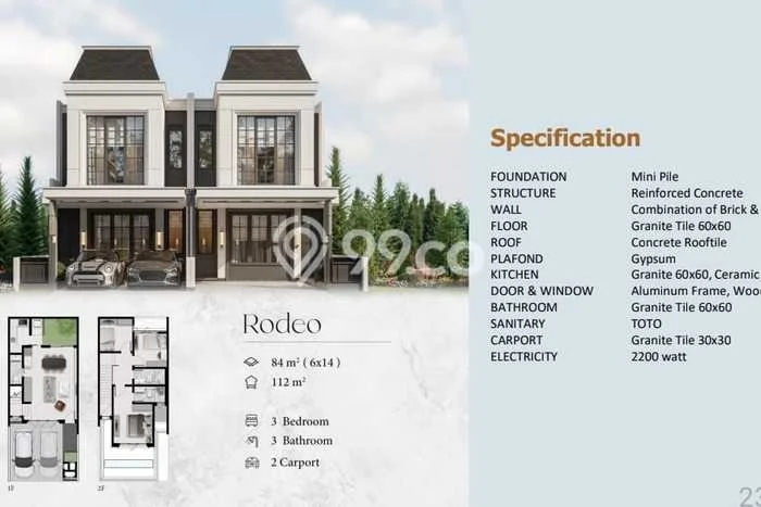 Rumah Minimalis 3 KT LT 84m2 di Candi Golf Rumah Minimalis 3 KT LT 84m2 di Candi Golf