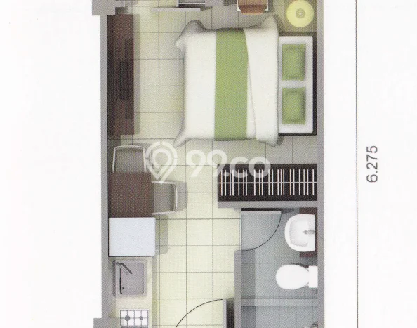 Dijual Apartemen 0 KT di Tangerang Luas 24m2 Dijual Apartemen 0 KT di Tangerang Luas 24m2