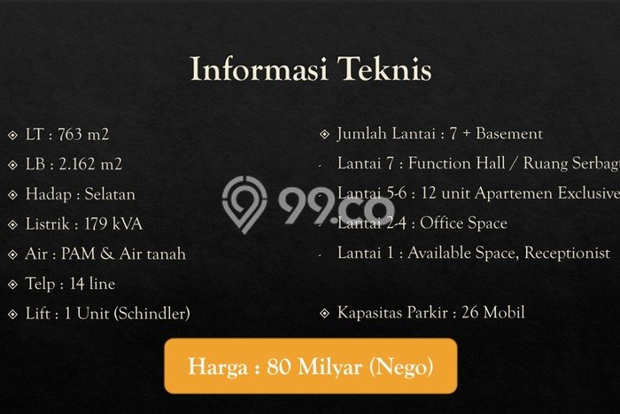 Lokasi Strategis! Dijual Kantor Bisnis di Kebayoran Baru, Jakarta Selatan Kondisi Baik Lokasi Strategis! Dijual Kantor Bisnis di Kebayoran Baru, Jakarta Selatan Kondisi Baik