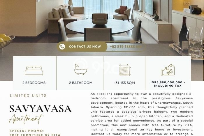 Apartemen Luxury Dijual di Kebayoran Baru Jakarta Selatan Luas 133m2 Apartemen Luxury Dijual di Kebayoran Baru Jakarta Selatan Luas 133m2