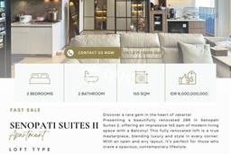 FOR SALE Hunian Apartemen High-Class di Kebayoran Baru dengan 2 Kamar Tidur & Luas 165m2 FOR SALE Hunian Apartemen High-Class di Kebayoran Baru dengan 2 Kamar Tidur & Luas 165m2