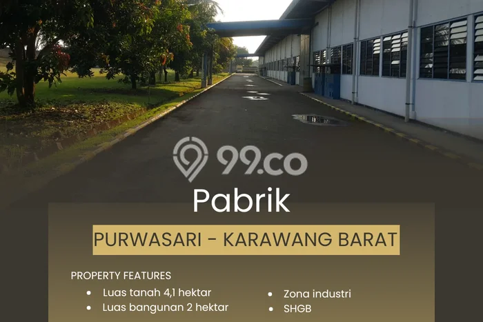 Dijual Pabrik di Purwasari Karawang LT 41000m2 / LB 20000m2 Dijual Pabrik di Purwasari Karawang LT 41000m2 / LB 20000m2