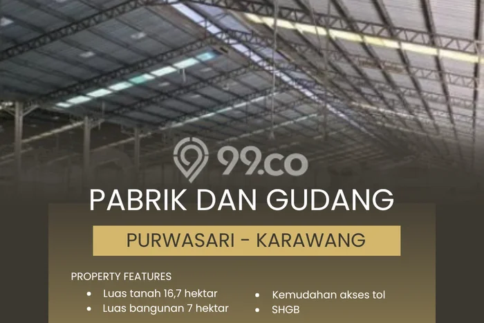 Gudang For Sale di Kawasan Purwasari, Karawang Harga Kompetitif Gudang For Sale di Kawasan Purwasari, Karawang Harga Kompetitif