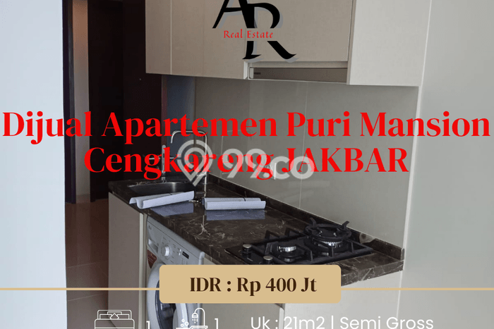 LOKASI PREMIUM! Apartemen Kawasan Puri Mansion, 1 KM, Luas 21m², Premium LOKASI PREMIUM! Apartemen Kawasan Puri Mansion, 1 KM, Luas 21m², Premium