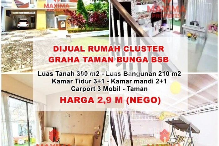 Ready to Use! Luxury House LT 300m2 Desain Elegan di BSB City Ready to Use! Luxury House LT 300m2 Desain Elegan di BSB City