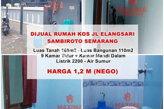 Kost Dijual di Sambiroto dengan 9 KT dan Luas 110m2 Kost Dijual di Sambiroto dengan 9 KT dan Luas 110m2