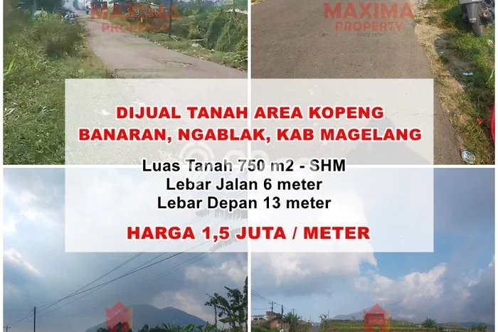 Tanah Komersial Dijual di Ngablak Magelang 750m2 Tanah Komersial Dijual di Ngablak Magelang 750m2