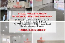 FOR SALE! Ruko di Semarang Tengah Semarang, LT 111m2, LB 310m2 FOR SALE! Ruko di Semarang Tengah Semarang, LT 111m2, LB 310m2