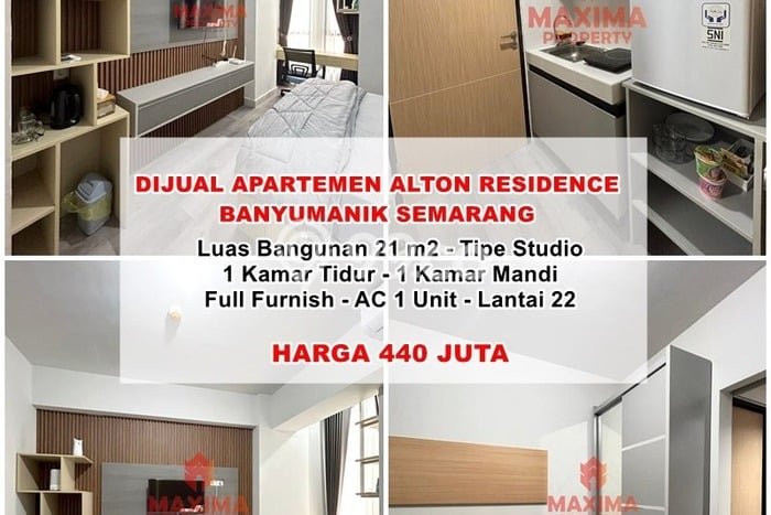 Untuk Dijual Apartemen Terjangkau di Tembalang, Semarang dengan 1 KT, 1 KM Untuk Dijual Apartemen Terjangkau di Tembalang, Semarang dengan 1 KT, 1 KM