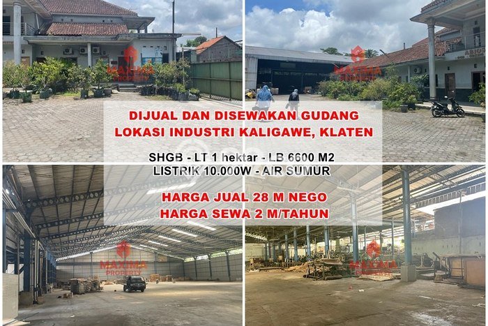 Gudang Dijual di Klaten Tengah Klaten dengan LB 6600m2 Gudang Dijual di Klaten Tengah Klaten dengan LB 6600m2