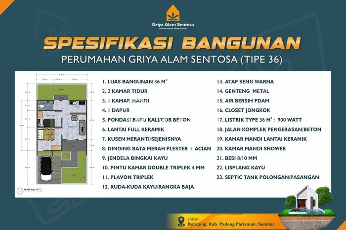 Rumah Minimalis Favorit Siap Huni di Batang Anai LT 72m2 Rumah Minimalis Favorit Siap Huni di Batang Anai LT 72m2