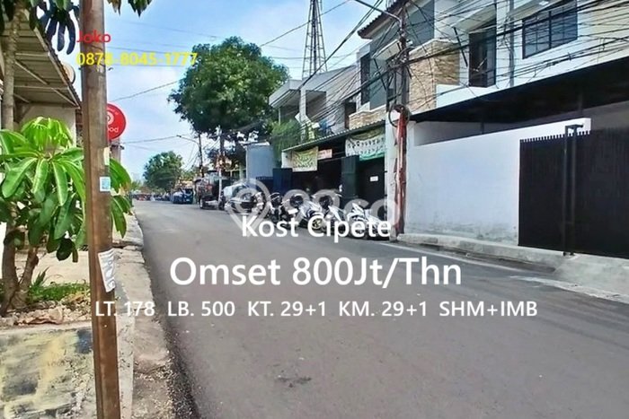Tersedia Rumah Kost di Cipete, Jakarta Selatan 29 Kamar Tersedia Rumah Kost di Cipete, Jakarta Selatan 29 Kamar