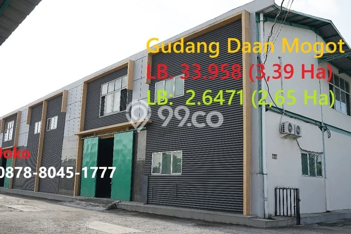 Untuk Dijual! Gudang di Daan Mogot Jakarta Barat LT 33958m2 / LB 26471m2 Kawasan Strategis Untuk Dijual! Gudang di Daan Mogot Jakarta Barat LT 33958m2 / LB 26471m2 Kawasan Strategis