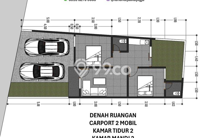 Rumah Minimalis Terbaik Dijual Area Jetis LT 91m2 Rumah Minimalis Terbaik Dijual Area Jetis LT 91m2