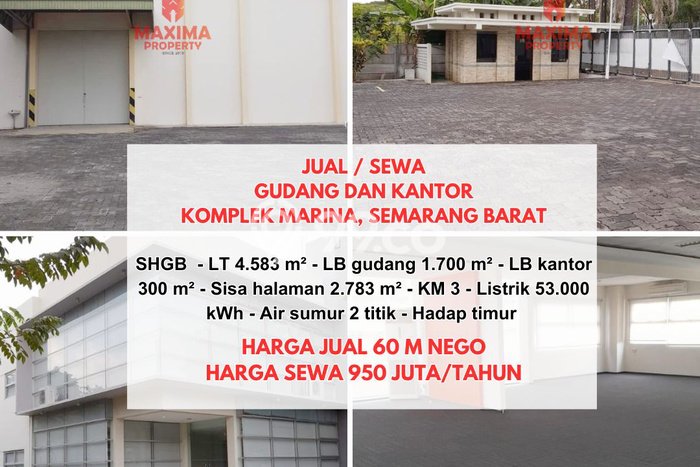 Disewakan Gudang di Semarang Barat Semarang LT 4583m2, LB 1700m2 Disewakan Gudang di Semarang Barat Semarang LT 4583m2, LB 1700m2