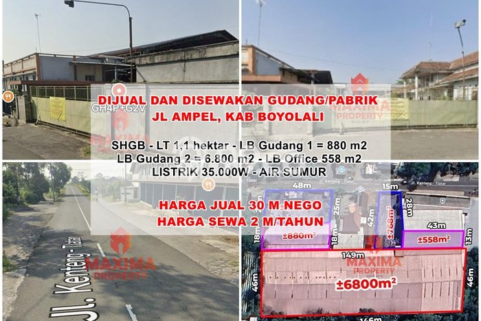 Disewakan Gudang di Kawasan Ramai Boyolali Kota Luas 7000m2 Disewakan Gudang di Kawasan Ramai Boyolali Kota Luas 7000m2