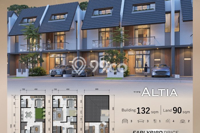 Rumah Modern 3 KT di Hertasning Makassar Unfurnished Rumah Modern 3 KT di Hertasning Makassar Unfurnished