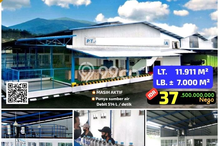 Untuk Dijual Pabrik di Cidahu, Sukabumi Harga Penawaran Spesial Untuk Dijual Pabrik di Cidahu, Sukabumi Harga Penawaran Spesial