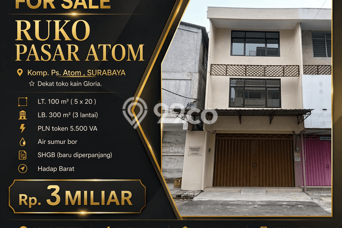 Ruko Dijual di Prime Area Surabaya Luas 300m2 Ruko Dijual di Prime Area Surabaya Luas 300m2