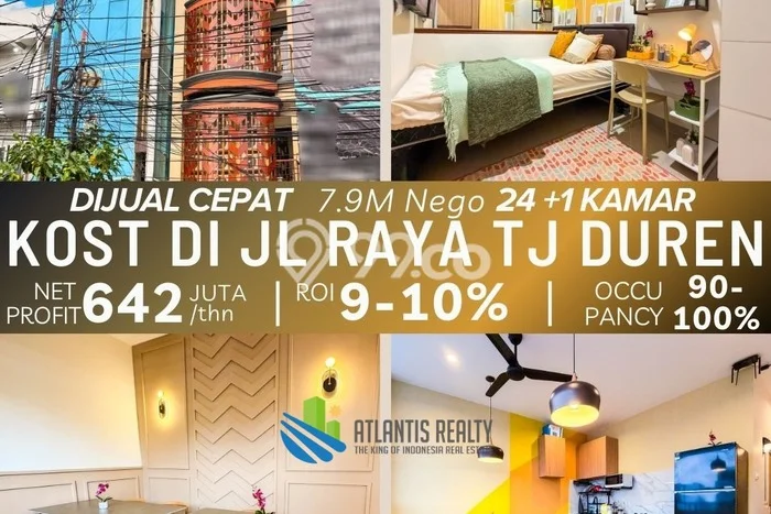 Kost untuk Dijual di Mangga Besar Punya 24 Kamar Kost untuk Dijual di Mangga Besar Punya 24 Kamar