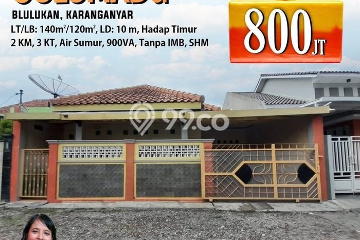 Dijual Cepat Rumah Bagus Siap Huni LB 120m2 di Colomadu, Karanganyar Dijual Cepat Rumah Bagus Siap Huni LB 120m2 di Colomadu, Karanganyar