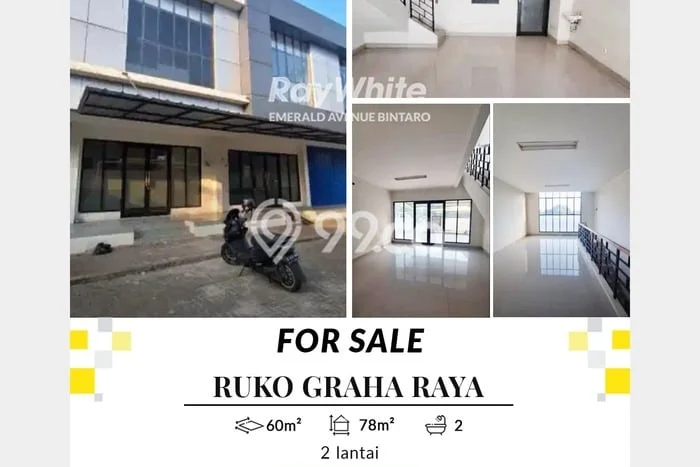Dijual! Ruko di Graha Raya Tangerang Selatan LT 60m2 / LB 78m2 Kawasan Bisnis Dijual! Ruko di Graha Raya Tangerang Selatan LT 60m2 / LB 78m2 Kawasan Bisnis