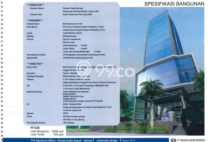 Unit Kantor Dijual di Jakarta Utara LT 720m2 & LB 5268m2 Unit Kantor Dijual di Jakarta Utara LT 720m2 & LB 5268m2