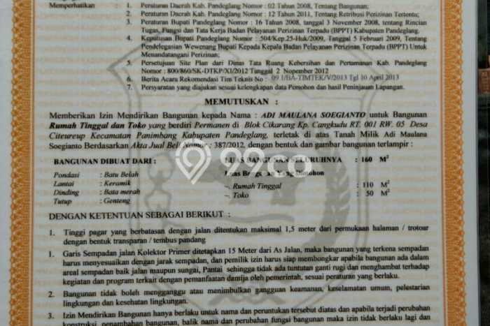 Lahan Dijual Lokasi Pandeglang, Pandeglang dengan Luas Tanah 160m2 dan Status SHM Lahan Dijual Lokasi Pandeglang, Pandeglang dengan Luas Tanah 160m2 dan Status SHM