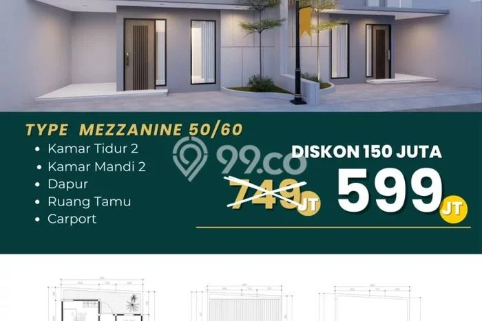 Rumah Minimalis 2 KT LT 60m2 di Cihanjuang Rumah Minimalis 2 KT LT 60m2 di Cihanjuang