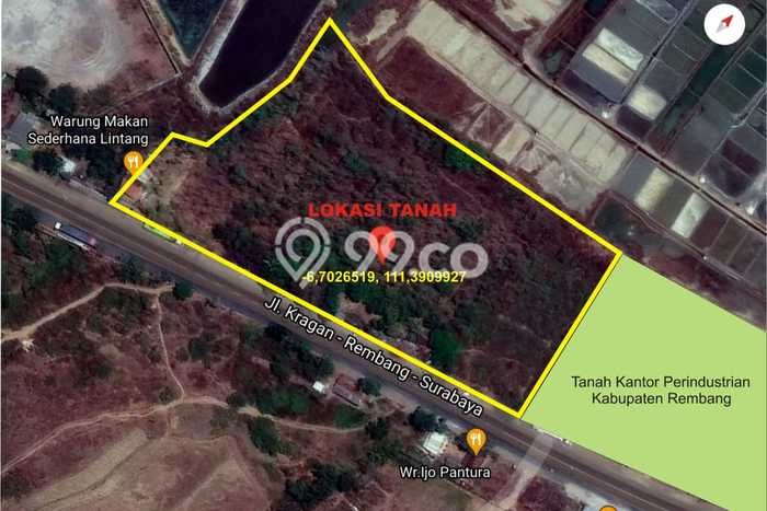 Lahan Strategis di Lasem Dijual dengan Luas 9600m2 Lahan Strategis di Lasem Dijual dengan Luas 9600m2
